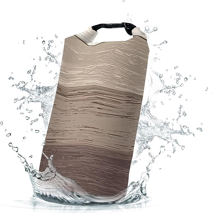 Waterproof Dry Bag,Roll Top Brown Ombre Rustic Barn Wood Waterproof Backpack 5L/10L/20L Floating and Lightweight Bags for Kayaking, Boating, Fishing, Swimming and Camping