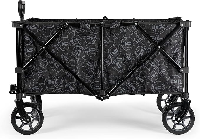 PICNIC TIME Disney Mickey Mouse Adventure Wagon XL, Folding Wagon, Beach Wagon, Sport Utility Wagon, (Black)
