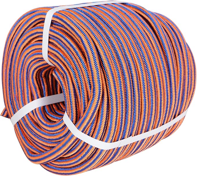 Arborist Tree Rope, 1/2inch by 100FT, 12 Strand Bull Rope up to 8000lbs Tensile Strength, Blue and Orange