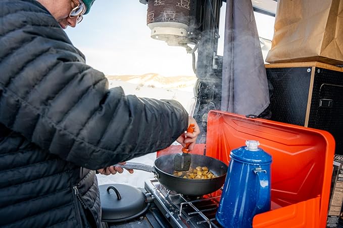 GSI Outdoors Percolator Coffee Pot | Enamelware Campfire Coffee Boiler Kettle for Outdoor Camping Cookware, Cabin, RV, Kitchen, Hunting & Backpacking