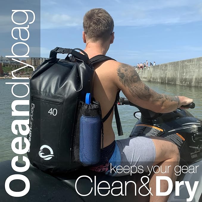Oceandrybag - Waterproof Dry Bag Backpack - Floating Dry Sack Portable for Kayaking, Beach, Rafting, Boating, Hiking, Camping, Fishing with Waterproof Phone Case