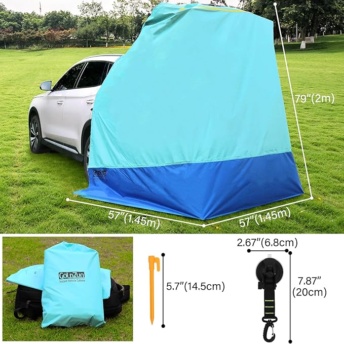 Hatchback Cabana with Magnets - 30-Second Setup Privacy Car Tent, Lightproof Changing Room for SUVs, Vans & MPVs