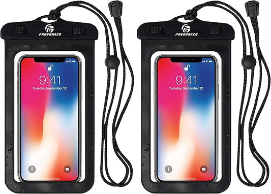 Waterproof Pouches with Waist Strap / Pouch Case Bundle Set- Keep Your Phone & Valuables Dry and Safe - Waterproof Dry Bags for Boating Swimming Snorkeling Kayaking Beach Water Parks Pool
