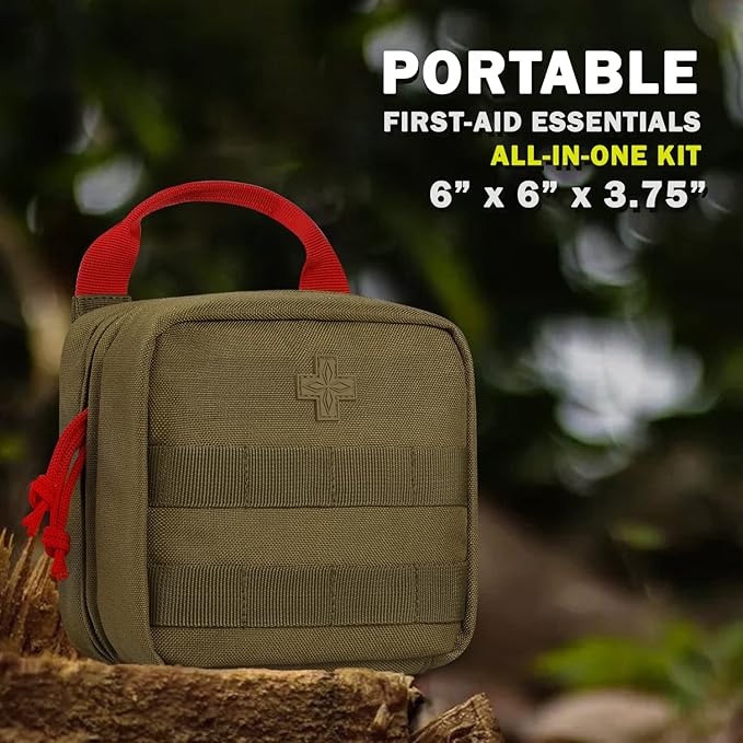 Everlit 180 Pieces Tactical First Aid Kit IFAK Molle EMT Pouch Outdoor Camping Emergency Kits for for Camping Boat Hunting Hiking Home Car Earthquake and Adventures