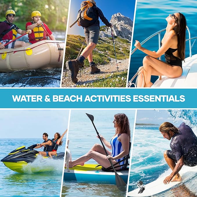 Waterproof Bag for Beach, Sandproof Fanny Packs for Women, Waterproof Pouch for Phone Passport Purse, Floating Dry Bags for Cruise Travel Water Park Boating Fishing Diving Surfing Kayaking Accessories