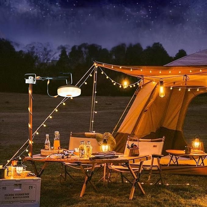 Camping Lights String Camp Lantern Better Retractable Waterproof Glowmate 4 in 1 Camp String Lights for Tent with 8 Modes 32.5ft LED Camp Lamp Necessities Decor Holiday Gifts for Christmas Halloween