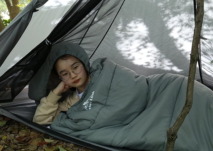 Lightweight Mummy Sleeping Bag 2.87lbs, Backpacking Sleeping Bag 42℉-55℉, Nylon Shell and Lining, Compact, Ultralight Sleeping Bag for Backpacking Camping Hiking