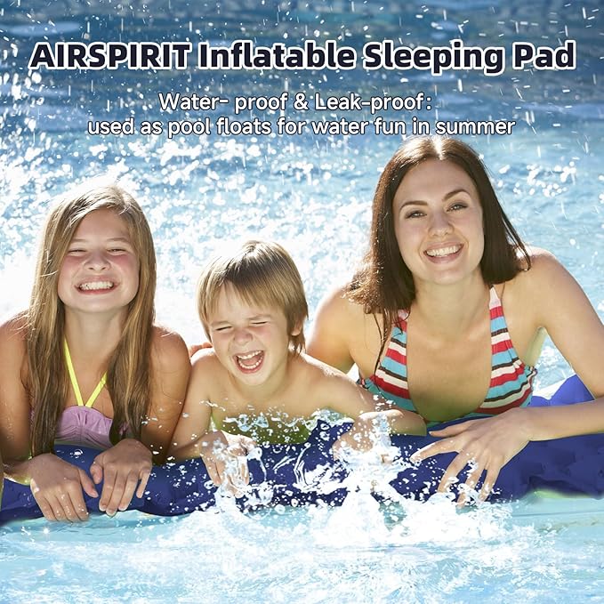 Inflatable Sleeping Pad with Pillow for Camping-Built in Foot Pump Fast Inflation-Ultralight Upgraded Durable Compact Sleeping Mat Moisture Proof Air Mattress for Backpacking,Hiking,Travel,Tent