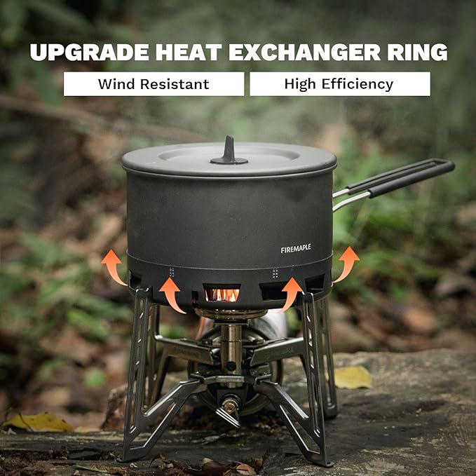 Fire-Maple Petrel Ultralight Pot- High Efficiency Aluminum Camping and Backpacking Pot with Heat-Proof Handle, Portable and Compact