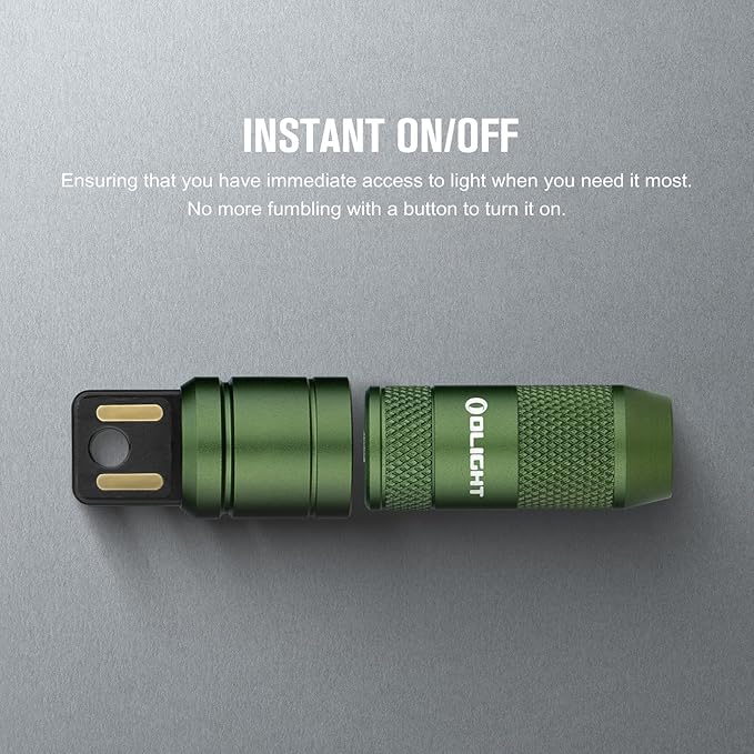 OLIGHT IMINI 2 EDC Rechargeable Keychain Flashlight, 50 Lumens Compact and Portable Mini LED Keyring Lights with Built-in Battery Ideal for Everyday Carry and Emergencies (OD Green)