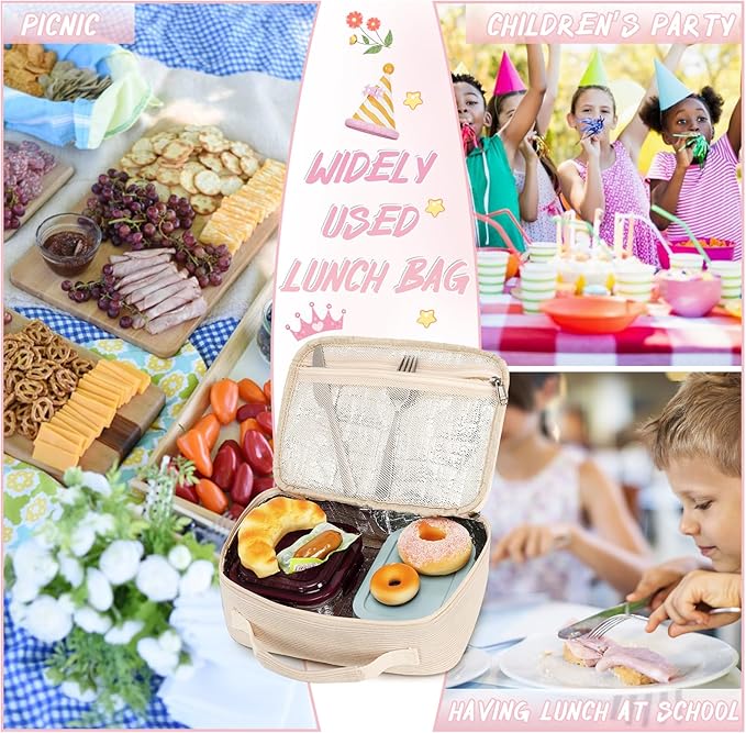 CAMTOP Lunch Box Kids Insulated Lunch Bag Small Cooler Thermal Meal Thermal lunchbox for Girls Boys School Picnics