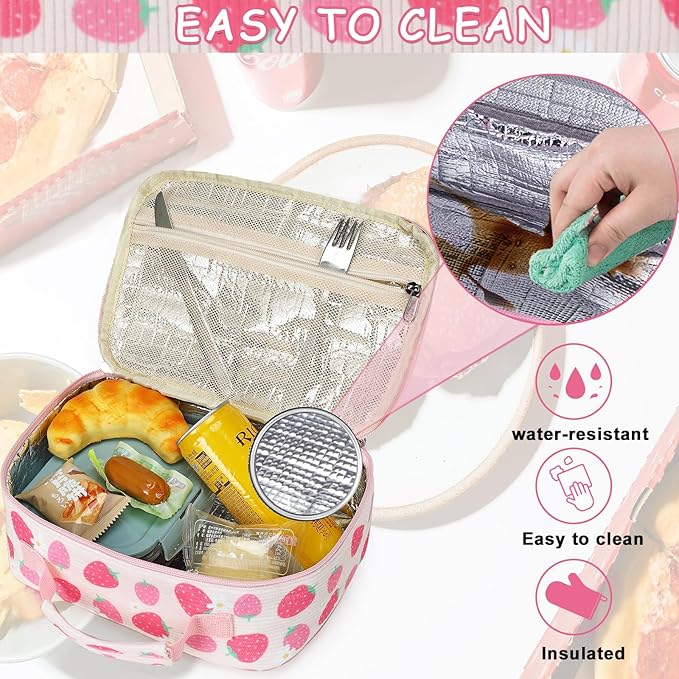 LOIDOU Lunch Box for Kids Boys Girls Insulated Lunch Bag Thermal Meal Tote Reusable Lunch Pail Bags for School Travel