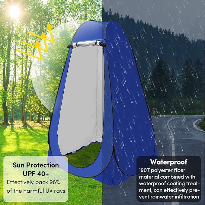 Pop Up Privacy Tent Shower Tent Changing Tent Portable Outdoor Camping Bathroom Toilet Tent Changing Dressing Room Privacy Shelters Room for Hiking and Beach Sun Shelter Picnic Fishing- Waterproof