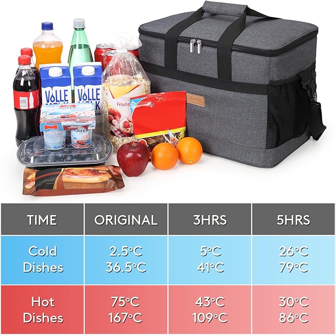 Lifewit Cooler Bag 30/50/60 Cans Collapsible and Insulated Large Lunch Bag Leakproof Soft Cooler Portable Tote for Camping/BBQ/Family Outdoor Activities