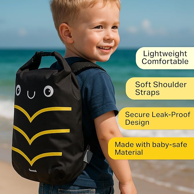 Kids Beach Bag Dry Bag Water Proof Resistent Travel Backpack Sacks for swimming Waterproof Backpack (Dragon Fly, 5L)