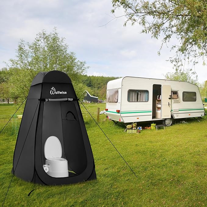 WolfWise Pop Up Privacy Shower Tent Portable Outdoor Sun Shelter Camp Toilet Changing Dressing Room