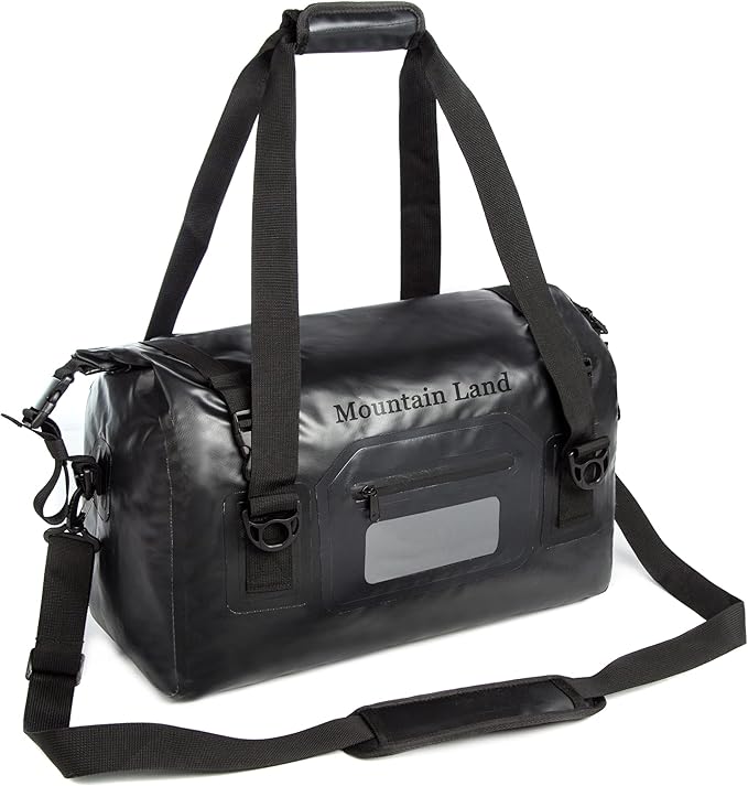 Mountain Land Waterproof Duffel Bag Heavy Duty Water Proof Motorcycle Bag Roll Top Dry Travel Bag with Large Storage Space for Traveling, Camping, Kayaking, Fishing, Rafting, Boating,Gym