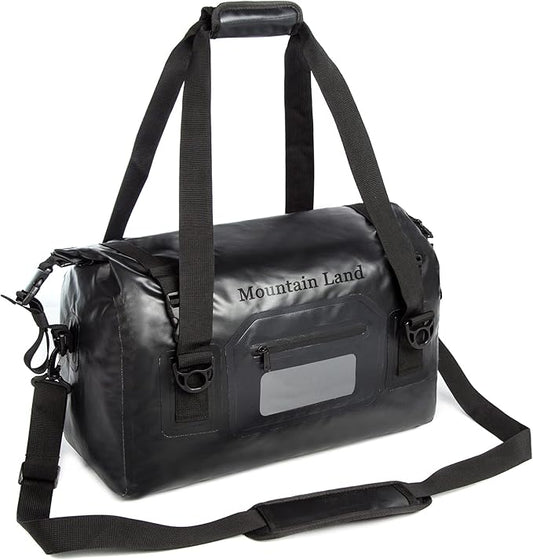 Mountain Land Waterproof Duffel Bag Heavy Duty Water Proof Motorcycle Bag Roll Top Dry Travel Bag with Large Storage Space for Traveling, Camping, Kayaking, Fishing, Rafting, Boating,Gym
