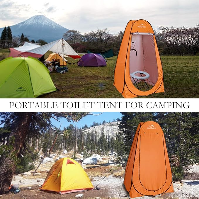 Your Choice Pop Up Privacy Shower Tent - Portable Changing Tent for Camping, Beach & Hiking - 6.2FT Lightweight with Carry Bag, Quick Setup & Full Coverage