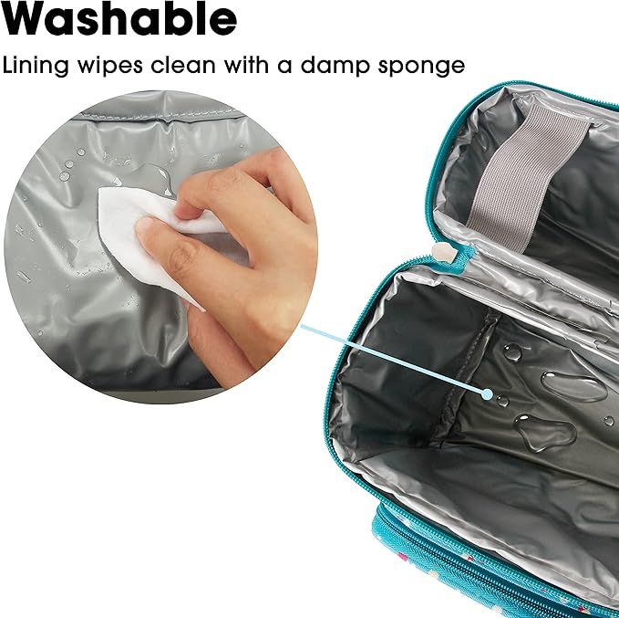 J World Corey Kids Lunch Bag. Insulated Lunch-Box for Boys Girls, Color Dots