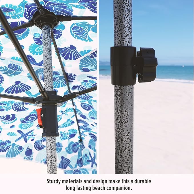 Qipi Beach Cabana - Easy to Set Up Canopy, Waterproof, Portable 6' x 6' Beach Shelter, Included Side Wall, Shade with UPF 50+ UV Protection, Ultimate Sun Umbrella - for Kids, Family & Friends