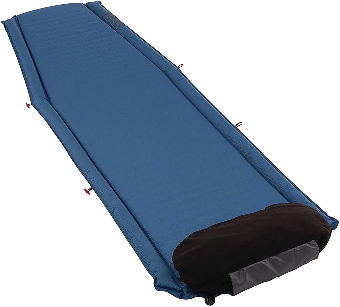 Coleman Silverton Self-Inflating Sleeping Pad, Lightweight Camping Pad with Pillow Storage Bag, Comfortable Sleeping Mat with Side Bumpers to Prevent Rolling Off and Easy Inflation
