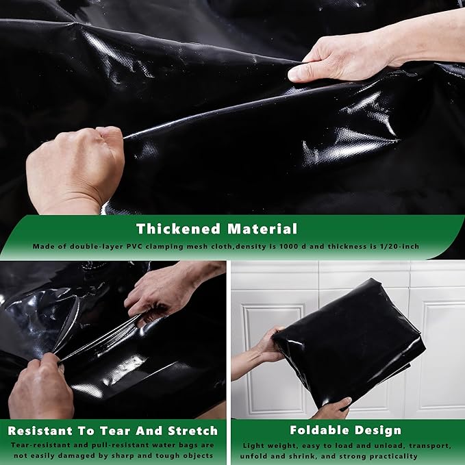 MXQMKL 400 L/100 gal Water Bladder Storage Containers, Foldable Portable Water Tank Large Capacity Soft Water Bag, Drought Resistance, Fire Prevention, Emergency Water