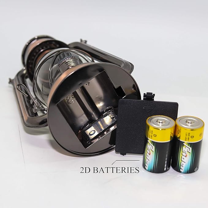 YAKii LED Vintage Lantern Metal Hanging Hurricane Lantern 12 LED Dimmer Switch Cold White Battery Operated Power Outage Indoor Camping Lighting Outdoor Brooklyn Decoration(Copper)