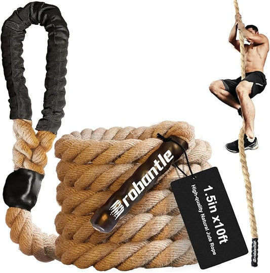 Workout Fitness Climbing Rope 10FT 15FT 20FT 25FT 30FT, 1.5" Diameter Gym Climbing Rope for Strength Training,Exercise Climbing Rope for Adults Outdoor Indoor