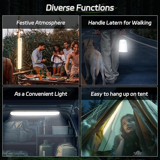 SELORSS Inflatable Outdoor Camping Light, Meets IP66 Waterproof Standard, Provides 2000 mAh Charging, Suitable for Camping, Hiking, Traveling and Other Outdoor environments.