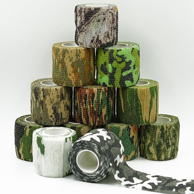 Bandages First Aid Tape Cohesive Wrap Adhesive Bandage Self Adherent (2-Inch, Camouflage-A)
