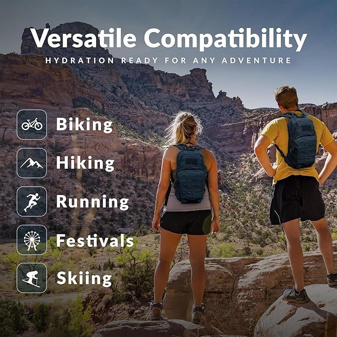 Tactical Small Hydration Backpack 10L Molle Pack for Outdoor Hiking Gravel Cycling Mountain Biking with 2.5L Bladder