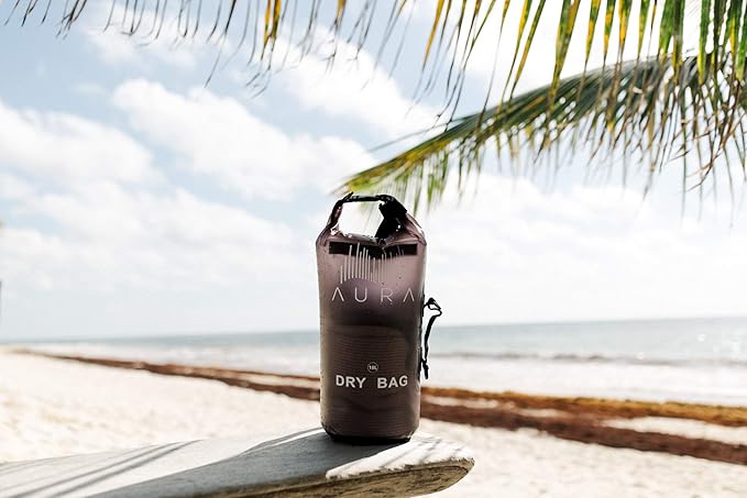 Waterproof Semi-transparent Dry Bag - 10L/20L Dry Bag Backpack - Zipper Compartment, Handles, Straps - Black, Blue, Green, Red - Transparent Dry Bag for Kayaking, Swimming, Beach, Rafting