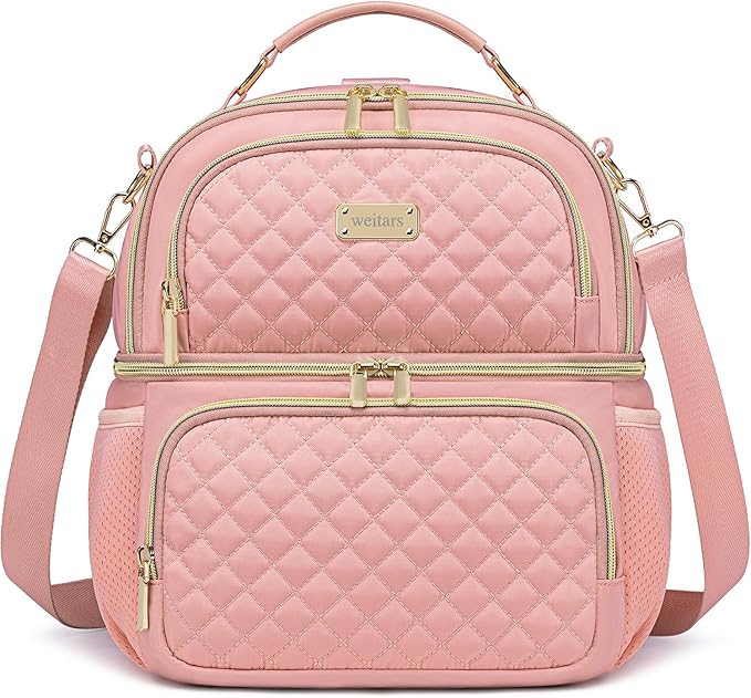 Weitars Lunch Bag for Women,Dual Compartment Lunch Box for Women Lunch Tote for Work,Insulated Leakproof Large Lunchbox Lunch Cooler for Adult for Men, Women, Lunchbag for Hiking,Picnic,Beach