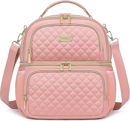 Weitars Lunch Bag for Women,Dual Compartment Lunch Box for Women Lunch Tote for Work,Insulated Leakproof Large Lunchbox Lunch Cooler for Adult for Men, Women, Lunchbag for Hiking,Picnic,Beach