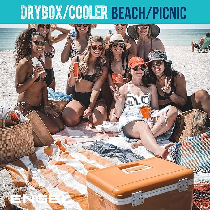 Engel 19qt Leak-Proof, Air Tight, Drybox Cooler and Small Hard Shell Lunchbox for Men and Women