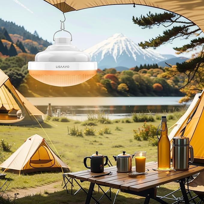 Rechargeable Camping Light 5200mAh Camping Lights and Lanterns Rechar Tent Light Night Market Lights for Tent,White