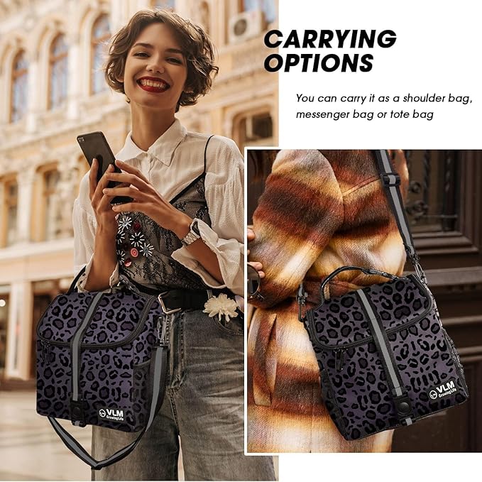 VLM Lunch Box for Women, Insulated Lunch Bag Women with Adjustable Shoulder Strap, Cute Lunch Tote Bag for Work,Picnic,Camping
