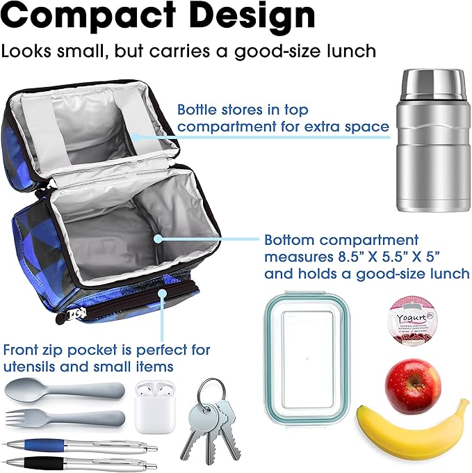 J World New York Corey Lunch Bag, Block Navy, One Size