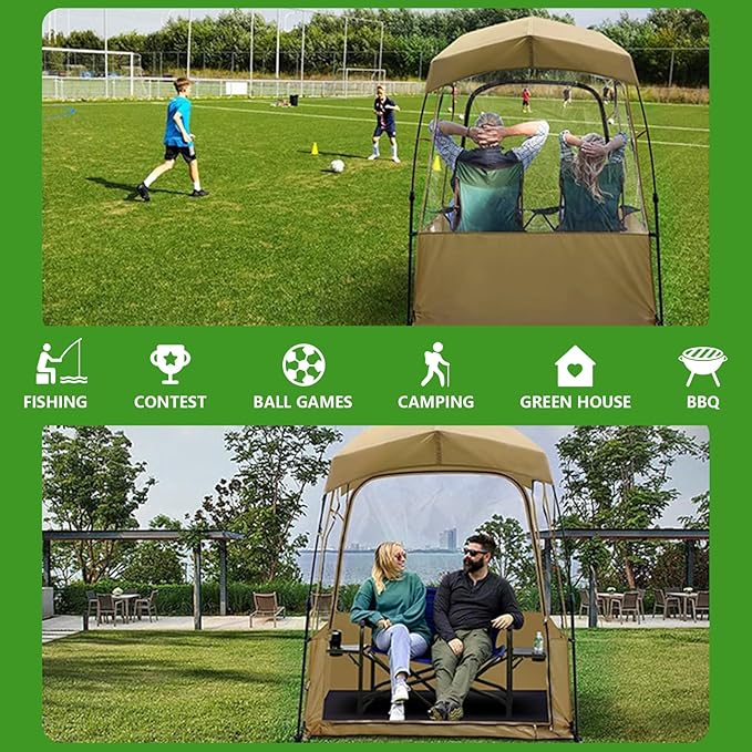 Pop Up Tent, Clear Outdoor Tents Sports Fishing, Rainproof and Windproof Beach Camping, Lightweight and Sturdy, Easy Set Up, UPF 50+ Portable Folding 39" x 64"