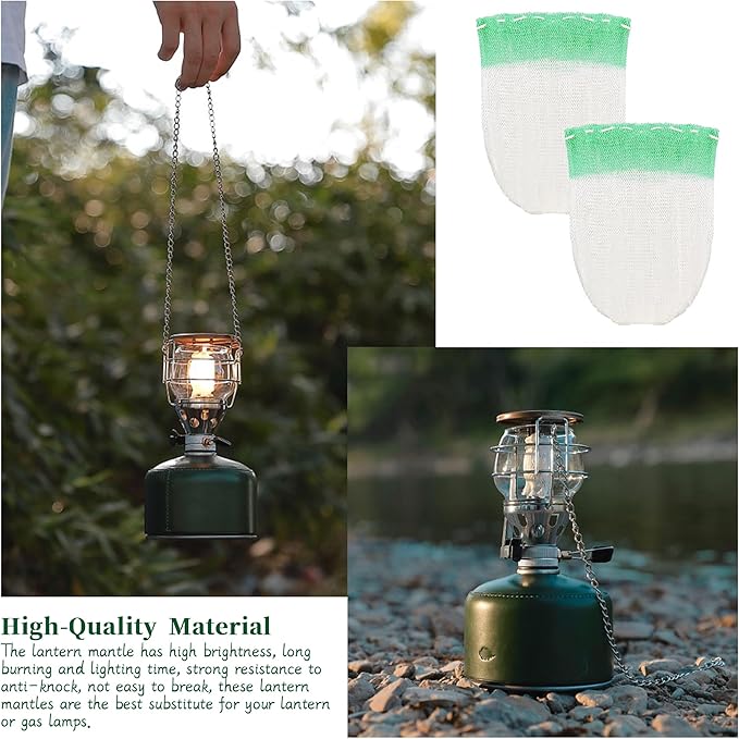 40 Pieces Propane Lantern Mantles Lanterns Mantles Gas Lamp Mantles Gas Lantern Mantles U Shape Mantles for Propane Lantern Gas Lantern Covers Mantles for Lantern (One Layer)