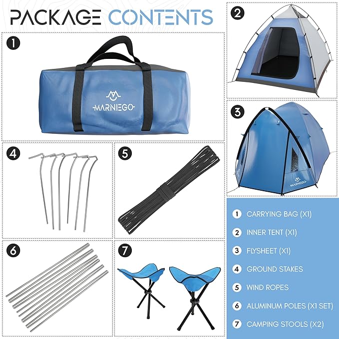 Pop Up Tent for Camping & Hiking - Ultralight 1-2 Person Tent, Backpacking & Bivy Style