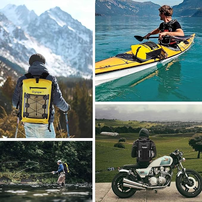 Waterproof Backpack Heavy Duty Dry Bag Roll Top Closure Waterproof Bag Waterproof Bag with IPX8 Waterproof Phone Case