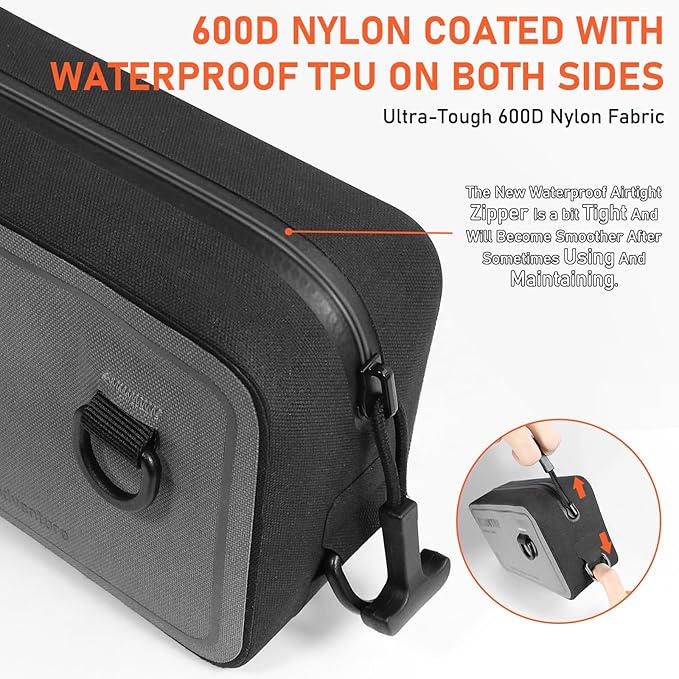 ROCONTRIP 100% Waterproof Dry Bag, Dry Waist Pack with Airtight Zipper Adjustable Strap Sling Bag Lightweight Crossbody Dry Bag for Kayaking Snorkelling and Swimming