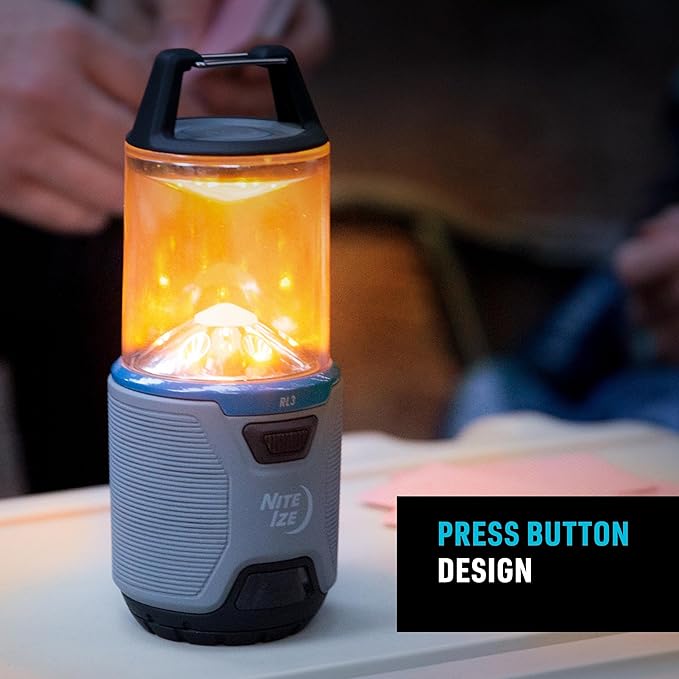 Nite Ize Radiant RL3 PowerSwitch Rechargeable Lantern - LED Lantern Perfect for Camping Gear & Emergency Kits - Rechargeable with Power Bank