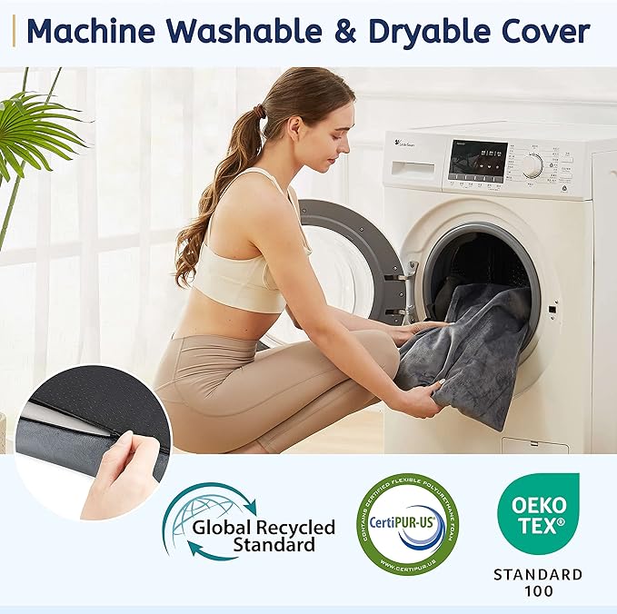 HomeMate CertiPUR-US Memory Foam Camping Mattress Pad Portable Roll Up Mattress for Adults Sleeping Mat Cot Mattress Pad