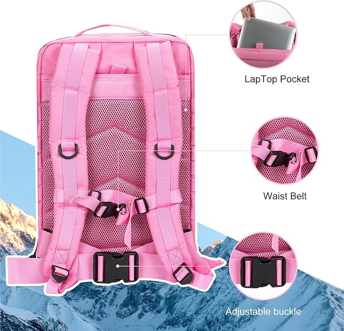 MOLLE Assault Pack, Tactical Backpack Military Army Camping Rucksack, 3-Day Pack