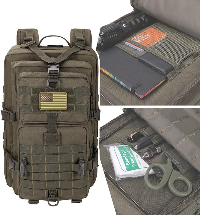 MOLLE Assault Pack, Tactical Backpack Military Army Camping Rucksack, 3-Day Pack