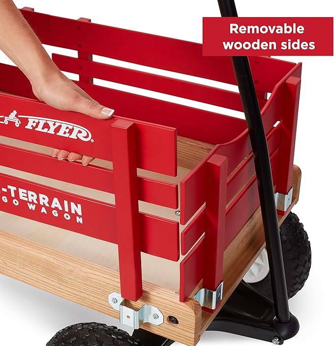 Radio Flyer All-Terrain Cargo Wagon for Kids, Garden and Cargo, Red Wagon for Ages 1.5+