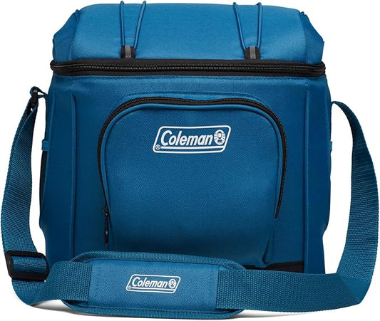 Coleman Chiller Insulated Soft Cooler, Leakproof 9/16/30 Can Cooler with 12+ Hour Ice Retention, Made with Recycled Materials, Great for Lunch, Camping, Beach, Pool, Sports, & More